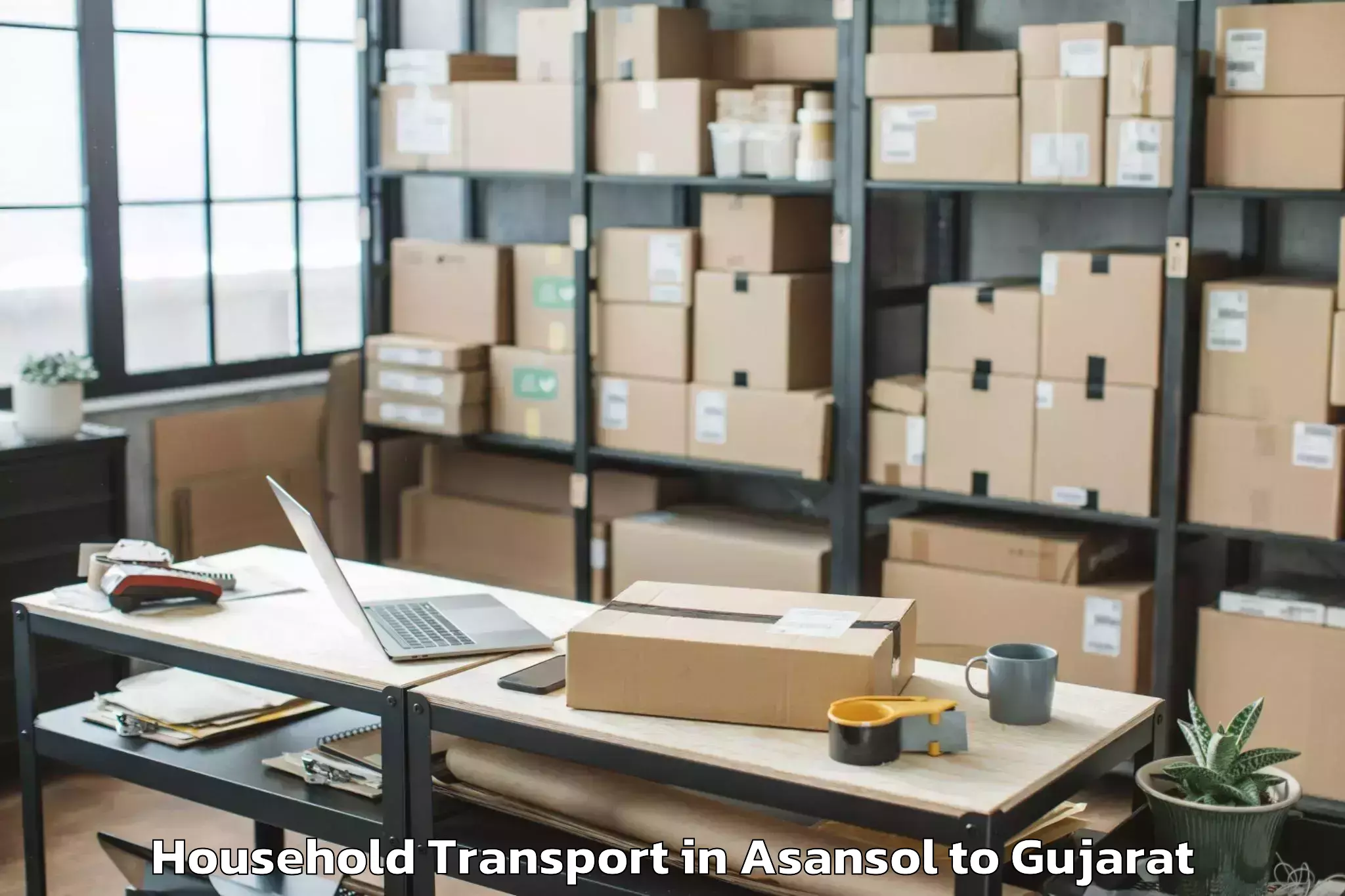 Reliable Asansol to Jhalod Household Transport